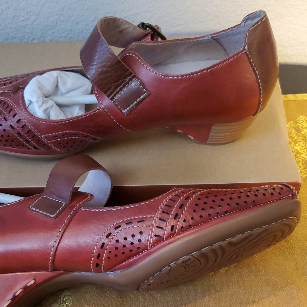 🦋NIB Pikolinos Red Leather Mary Jane Shoes - Picture 10 of 16